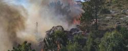 Un incendio forestal en la zona del municipio de Ponteceso (A Coruña). Moncho Fuentes EFE